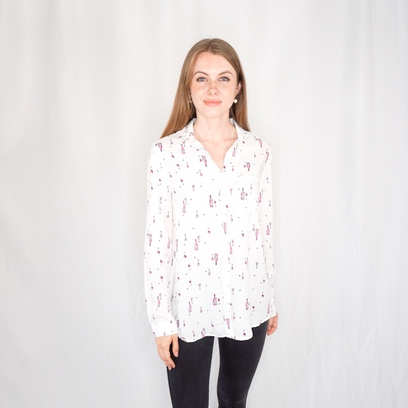 Rosé Wine Cheers BEACHLUNCHLOUNGE White Shirt BTQ - Picture 3 of 8